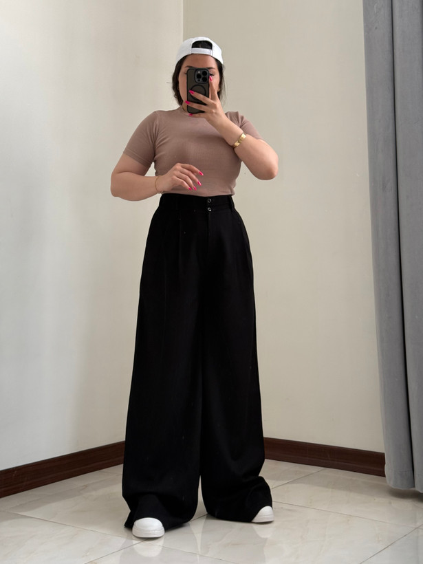 شلوار زنانه پارچه ای بگ